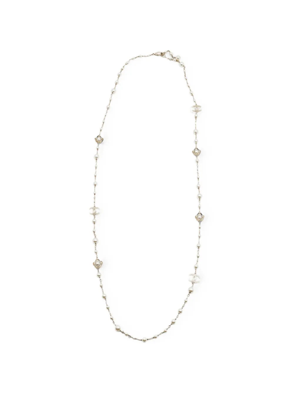 CHANEL Pre-Owned CC faux-pearl necklace - Oro