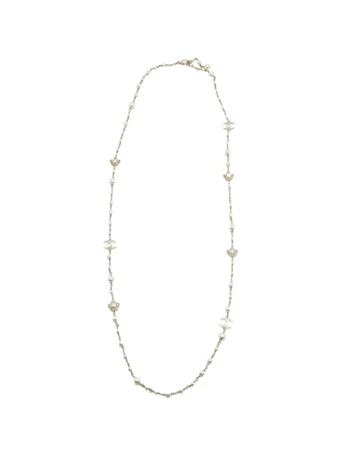 CHANEL Pre-Owned CC faux-pearl necklace