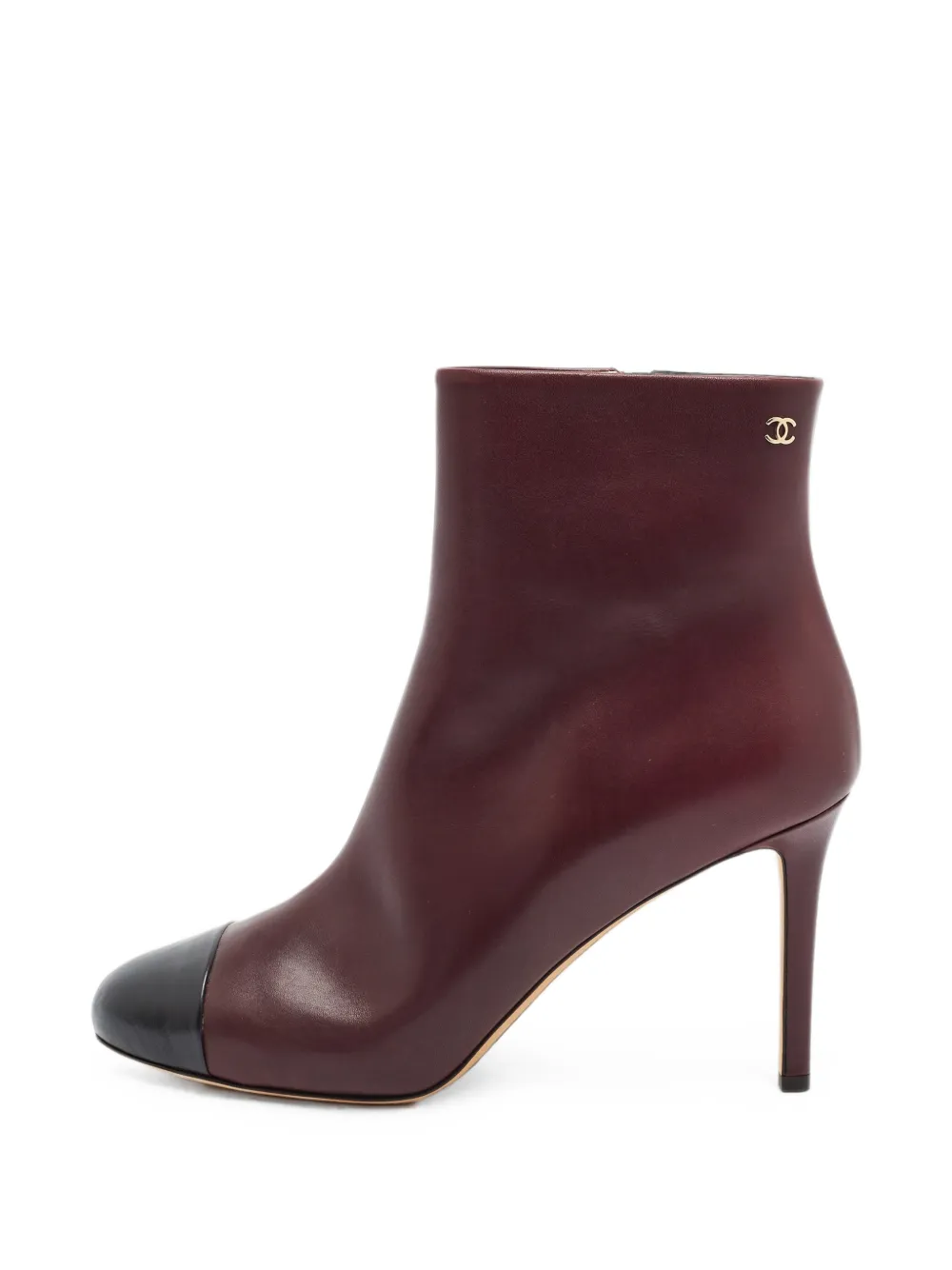 CHANEL Pre-Owned bottines à bout contrastant CC - Rouge
