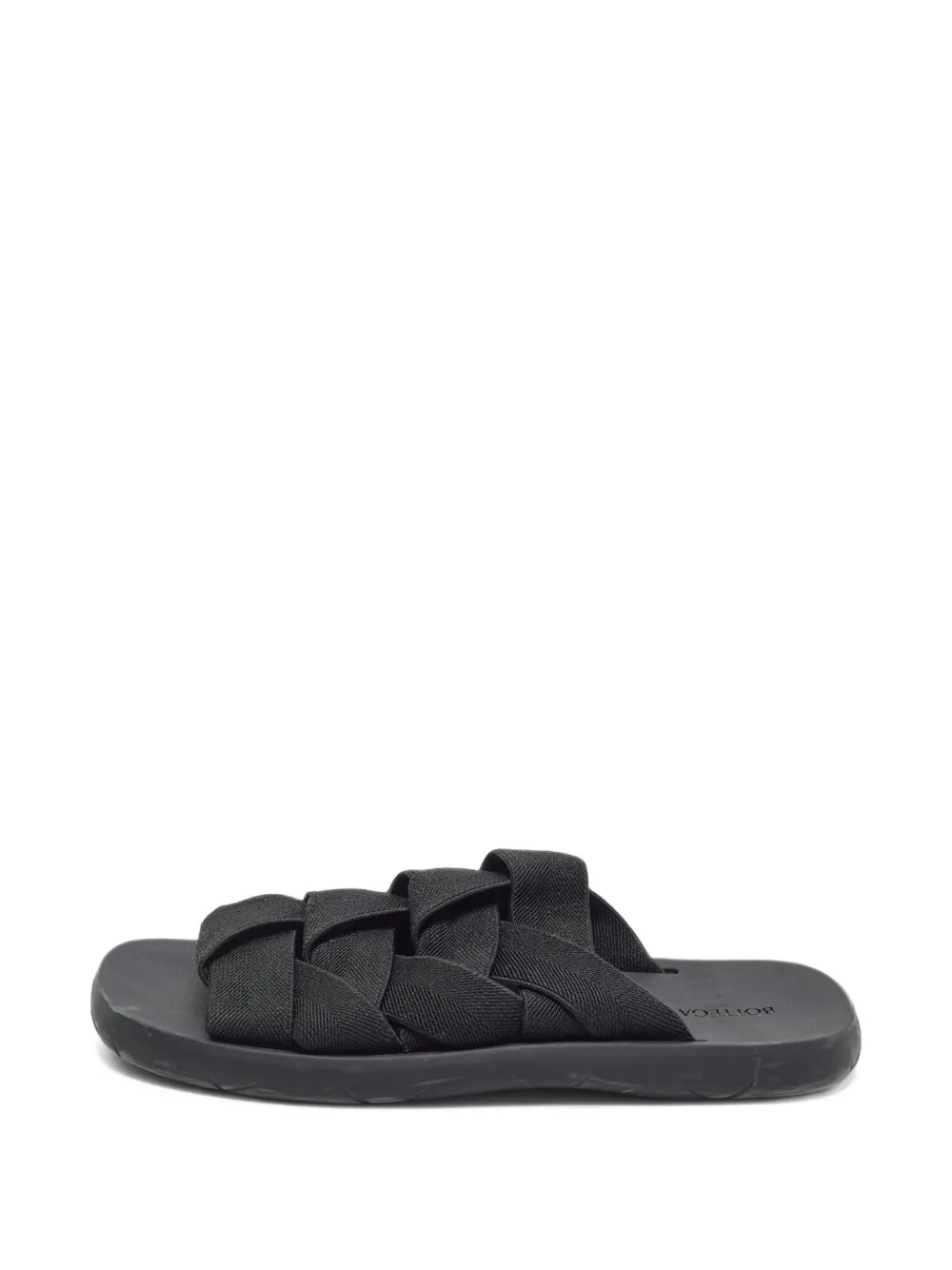 Bottega Veneta Pre-Owned Gewebte Plat Sandalen - Schwarz