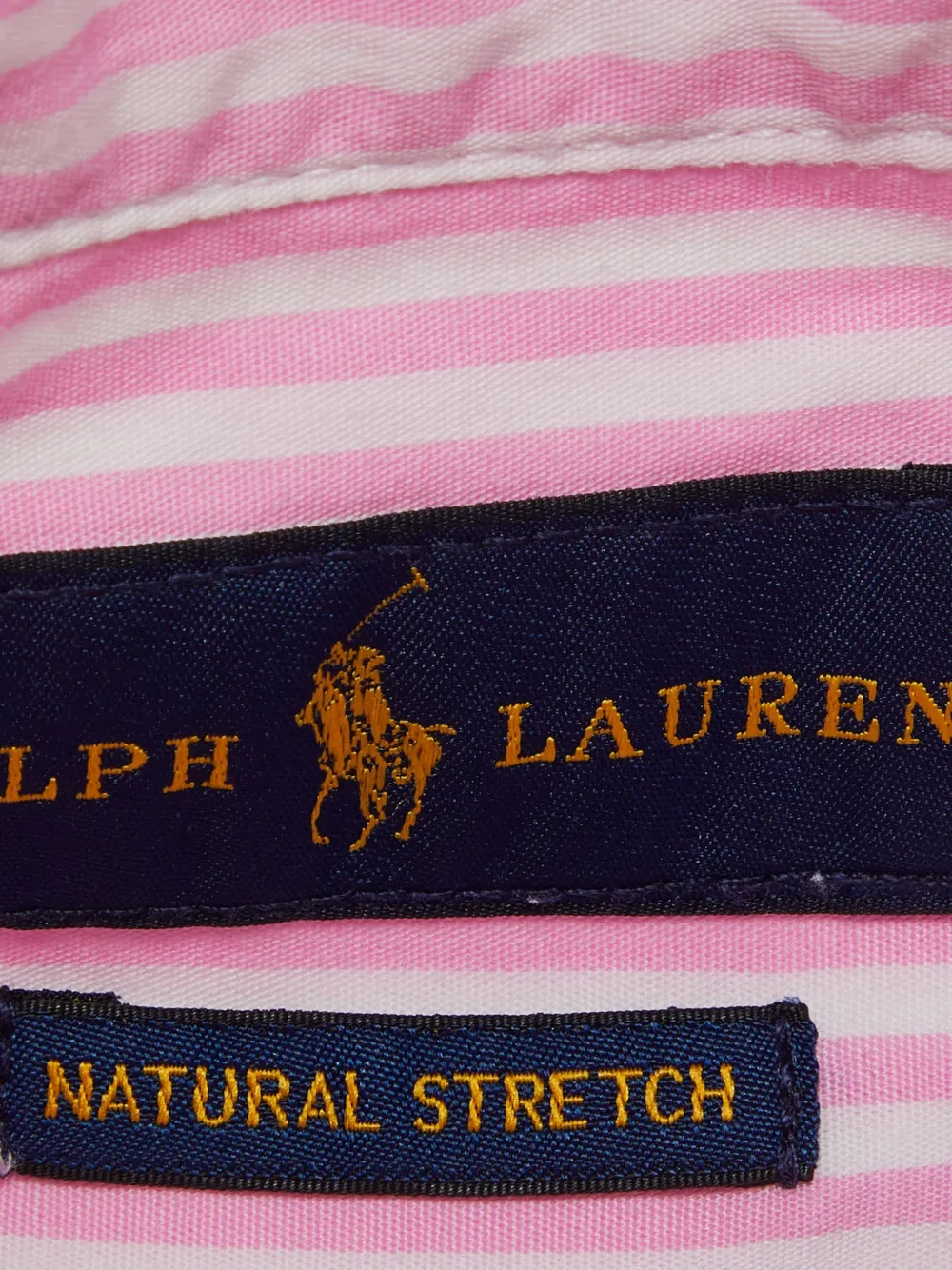 Polo Ralph Lauren Vintage striped Polo Pony shirt Roze