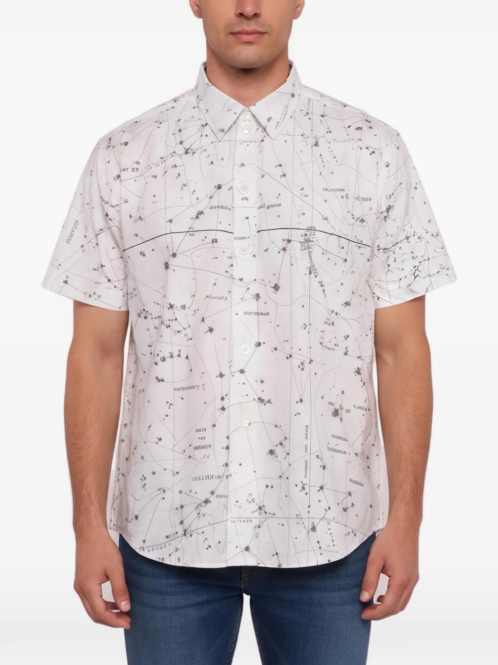 Christian Dior Pre-Owned 2021 constellation-print short-sleeve shirt - Bianco