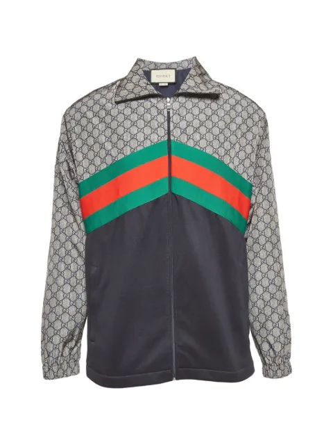 Gucci Pre-Owned GG-pattern Web-stripe jacket