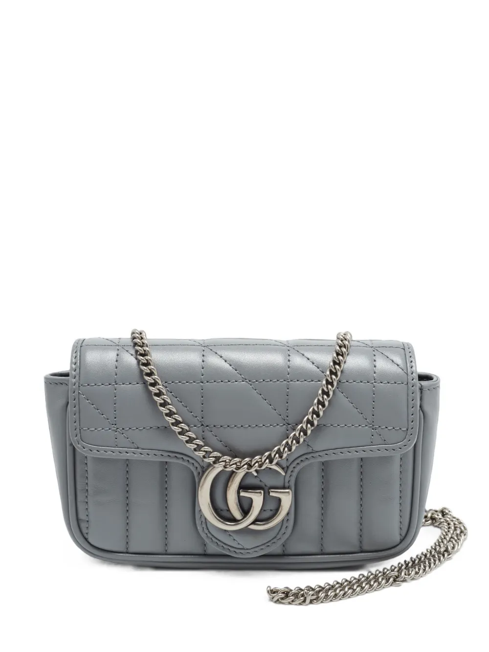 Gucci Pre-Owned mini GG Marmont quilted shoulder bag - Grigio