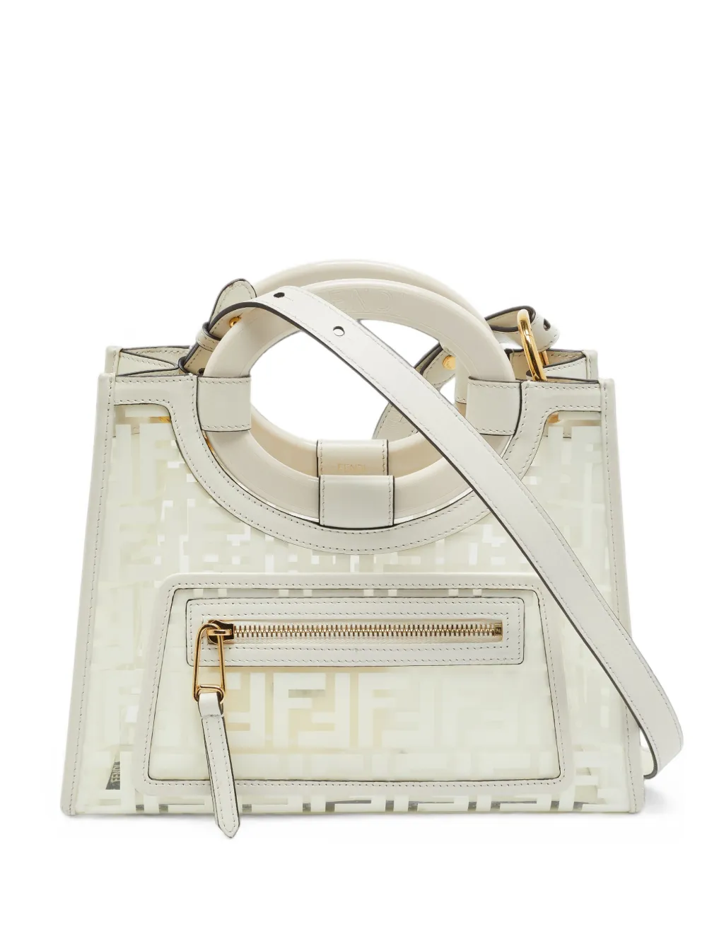 Fendi Pre-Owned petit sac à main Runaway à motif FF (2019) - Blanc