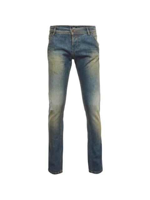 Dolce & Gabbana Pre-Owned distressed straight-leg jeans