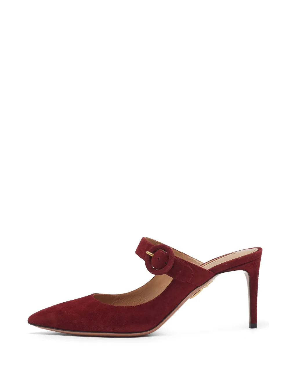 Aquazzura Blossom buckle-strap mules - Rosso