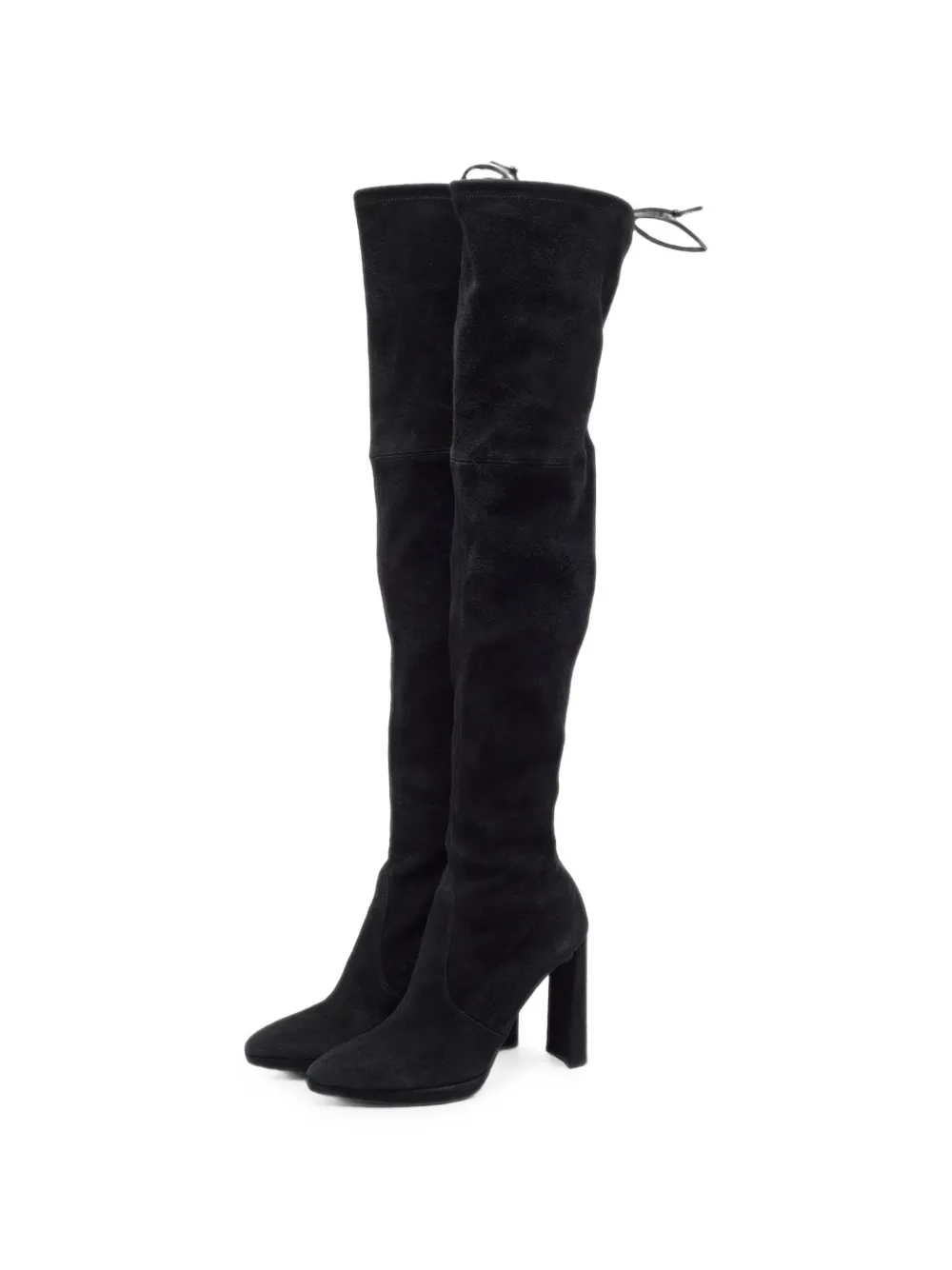 Stuart Weitzman Highland suede knee-high heeled boots - Nero
