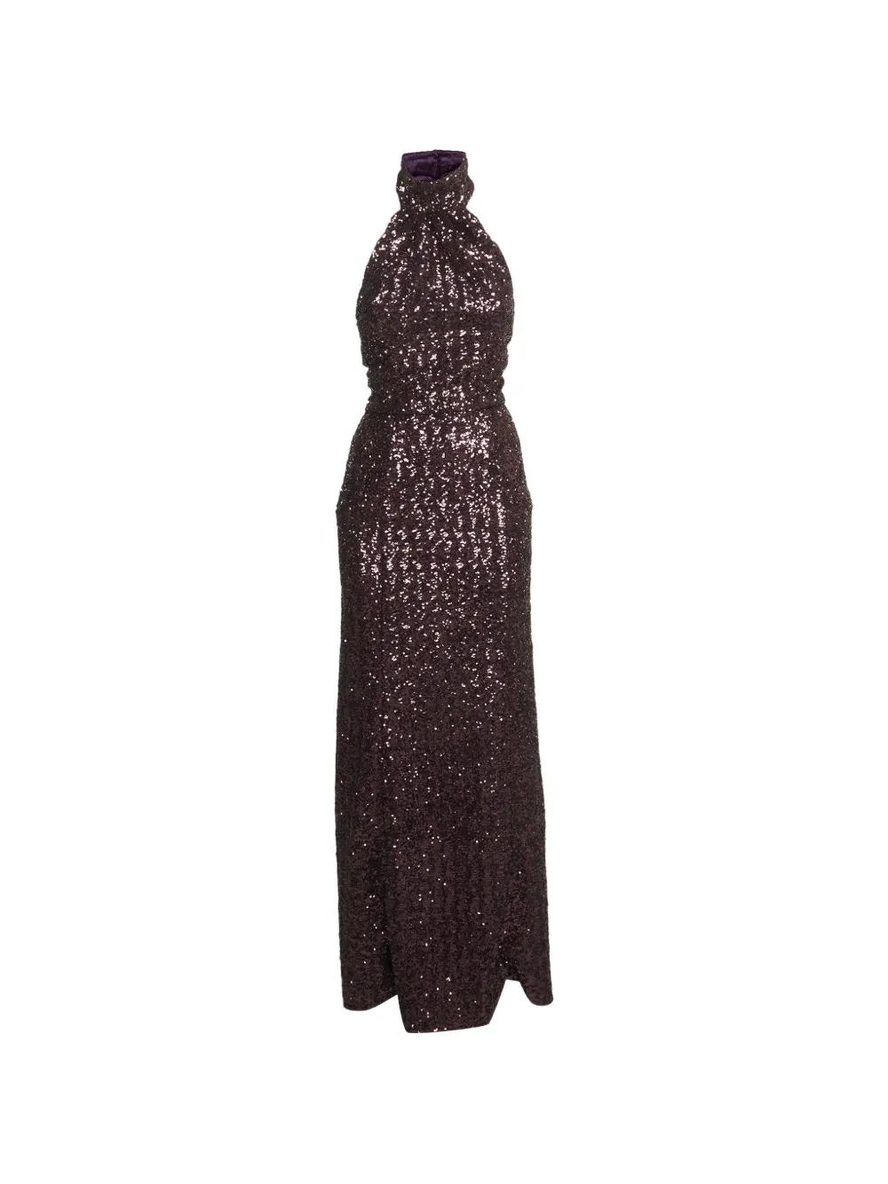 Dolce & Gabbana Pre-Owned robe longue ornée de sequins à dos-nu - Violet