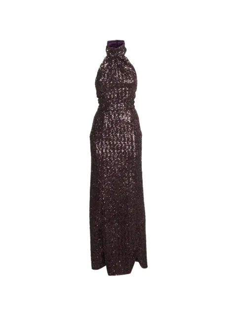 Dolce & Gabbana Pre-Owned sequin-embellished halterneck maxi dress