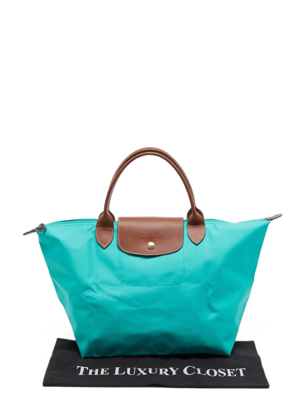 Pre-owned Longchamp Le Pliage Tote Bag In Green