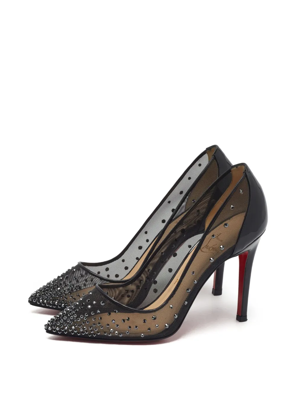 Christian Louboutin Pre-Owned escarpins Follies Strass - Noir