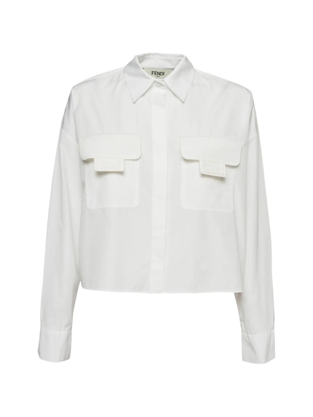 Fendi Pre-Owned Cropped-Hemd - Weiß