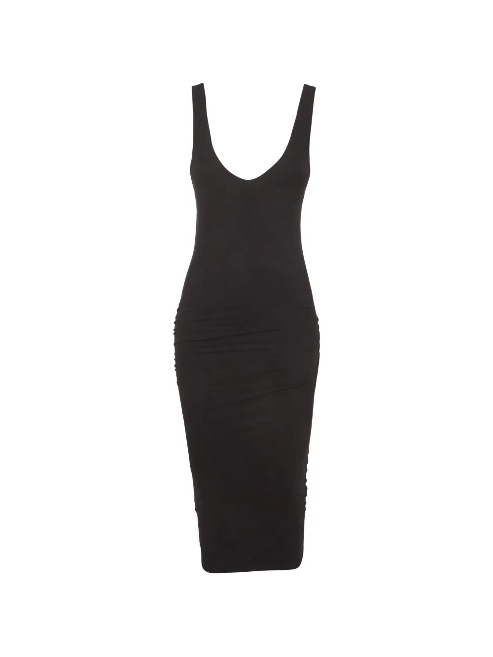 James Perse robe-débardeur mi-longue à fronces - Noir James Perse robe-débardeur mi-longue à fronces - Noir