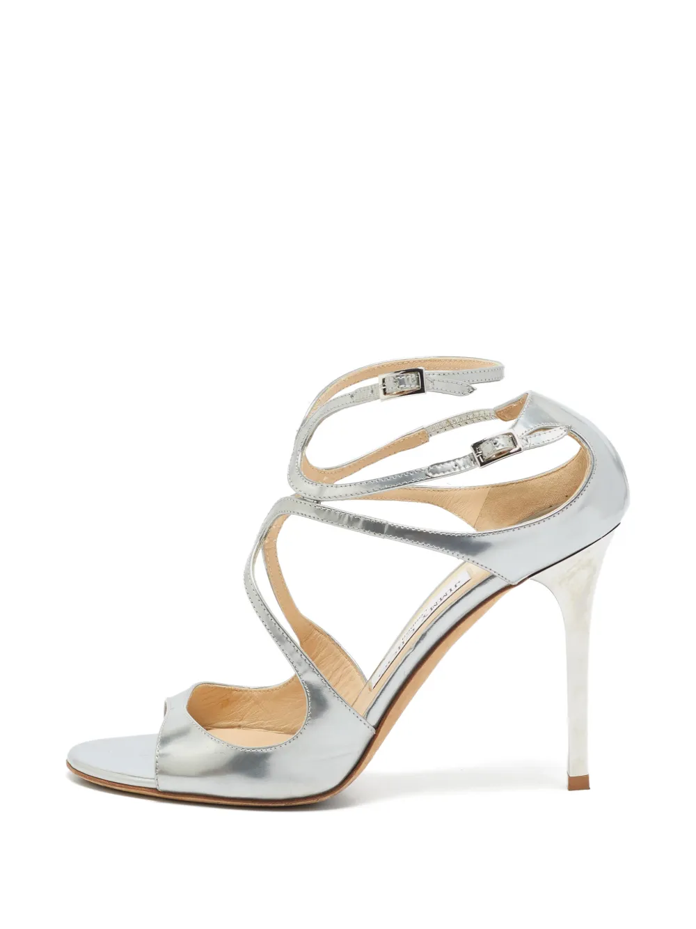 Jimmy Choo Pre-Owned Lang Sandalen mit Riemen - Silber