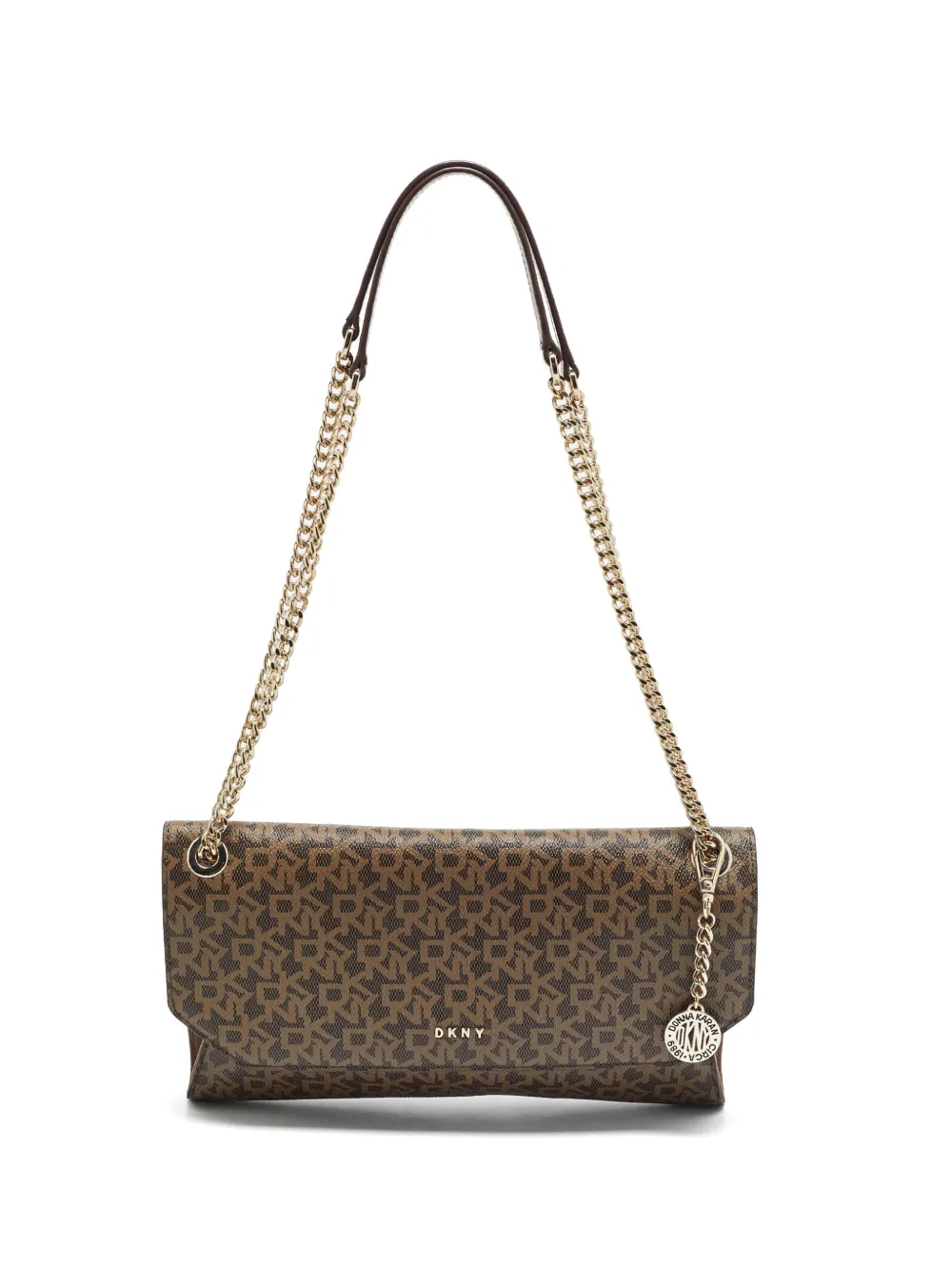 DKNY Vintage Bryant Park monogram shoulder bag in Brown