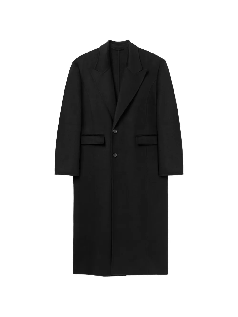 Séfr Tetsu peak-lapel single-breasted coat