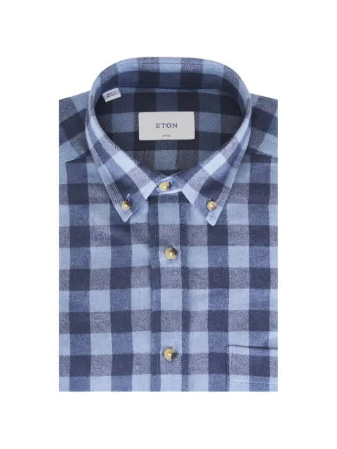 Eton check flannel shirt