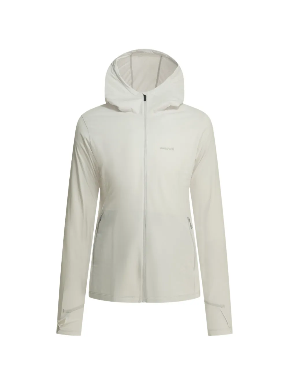 Montbell logo-print zip-up hoodie - Neutrals
