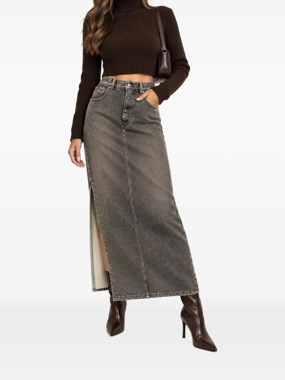 Archive Dea denim maxi-rok Grijs