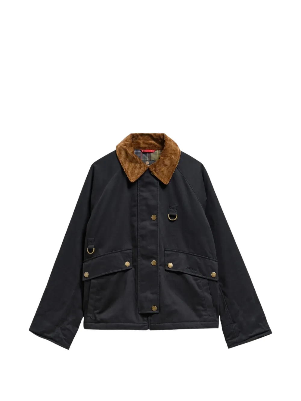 Barbour Giacca Daphne con colletto a coste - Nero
