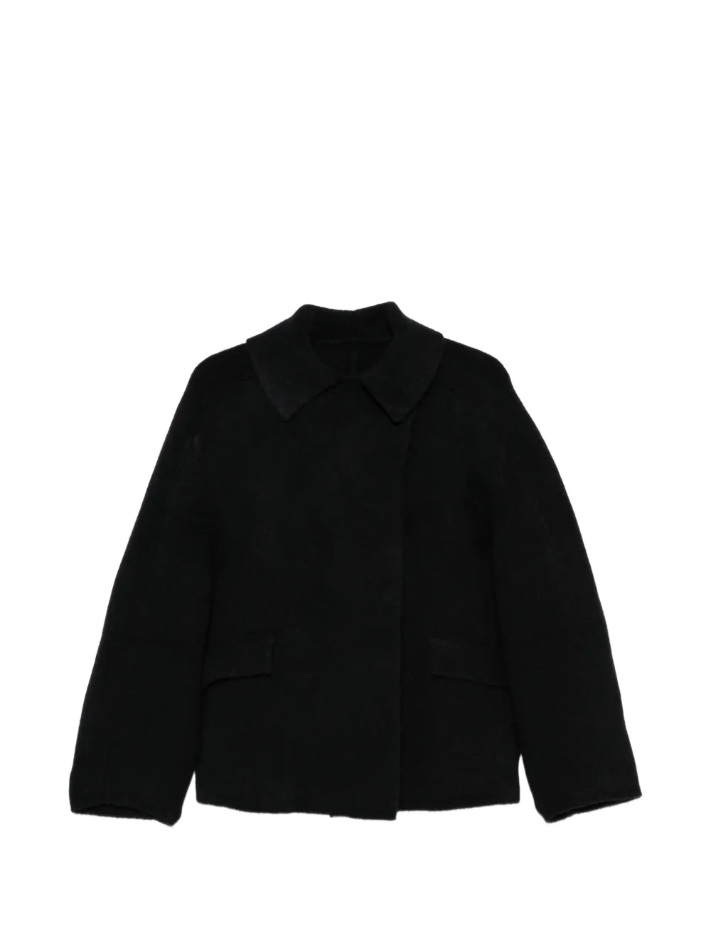 Boboutic concealed-fastening wool-blend jacket - Nero