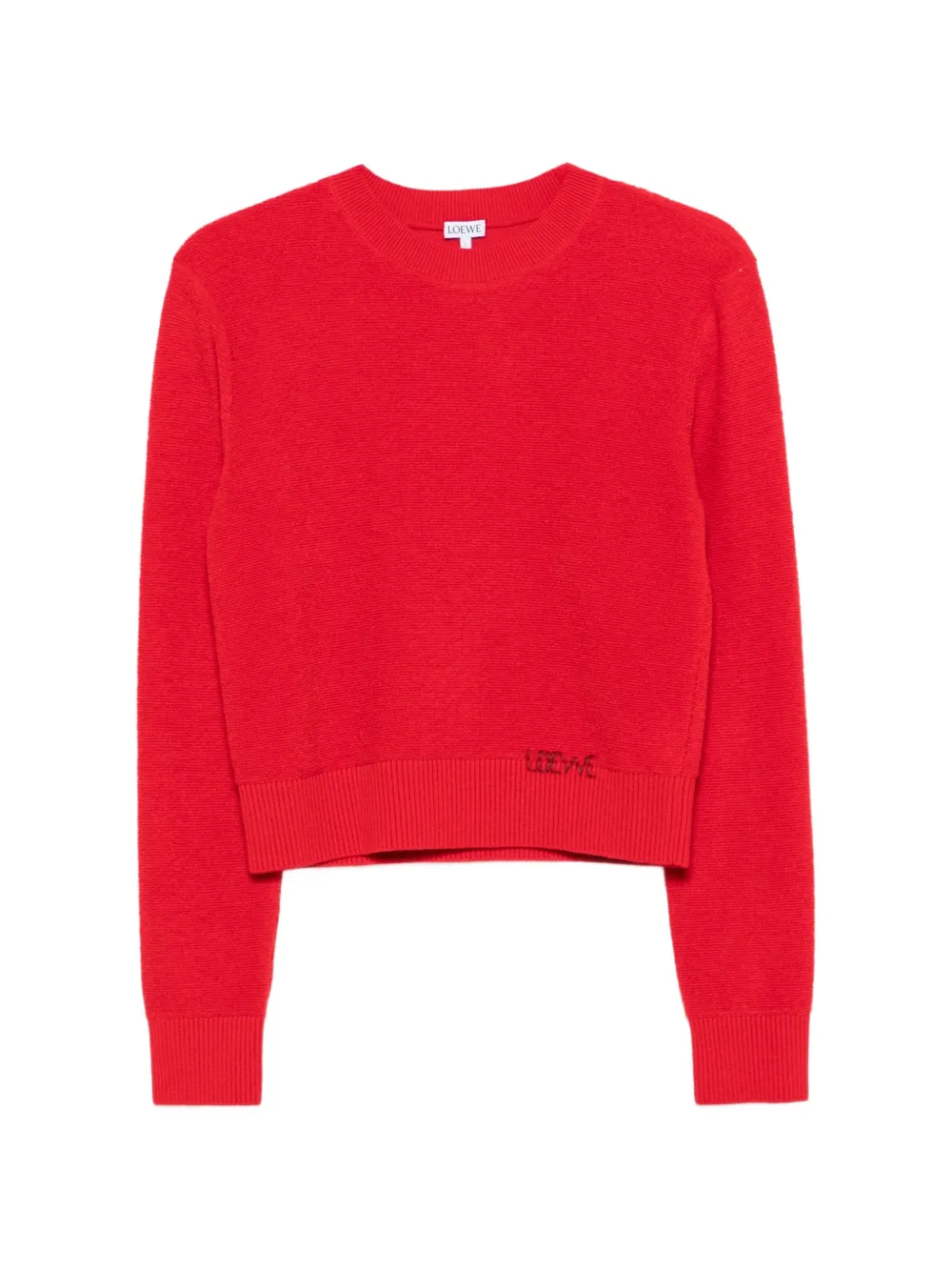 LOEWE logo-embroidered ribbed-trim sweater