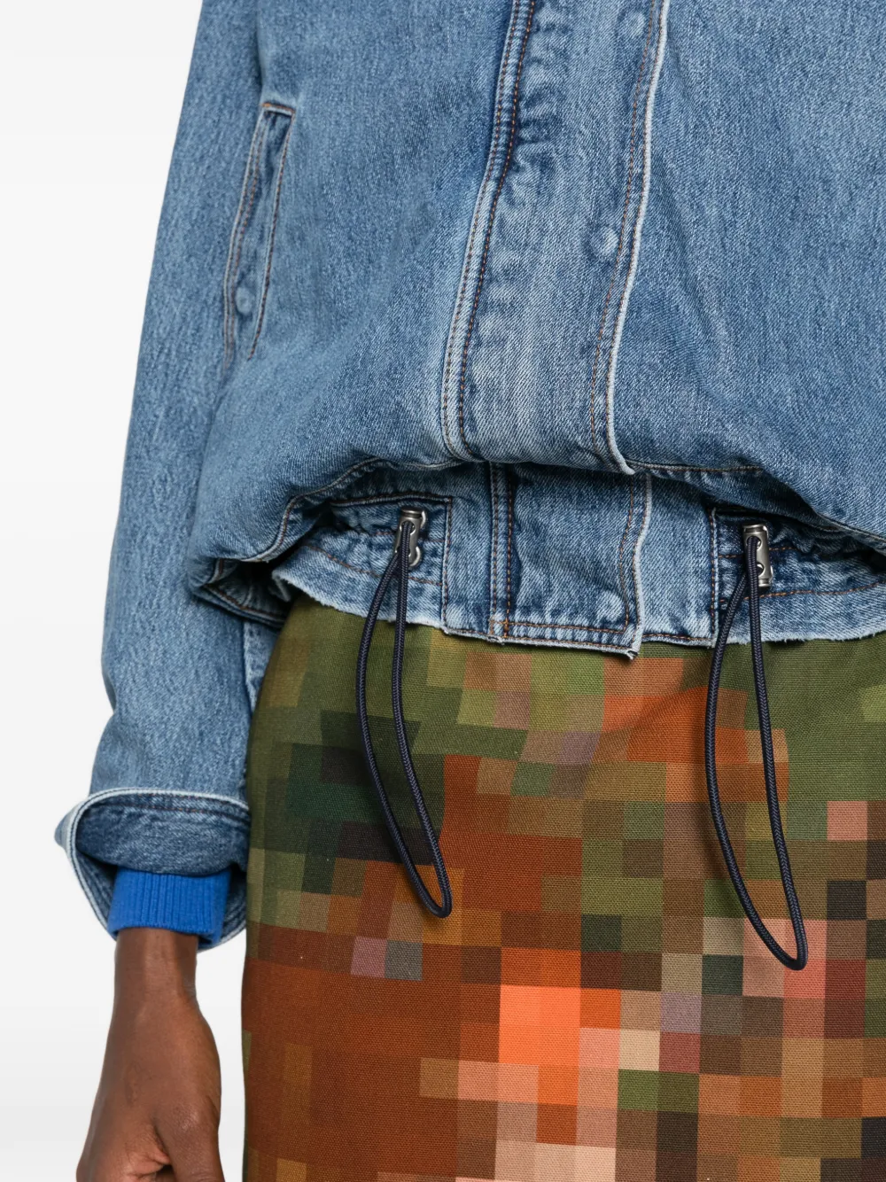 LOEWE Denim jack met trekkoord Groen