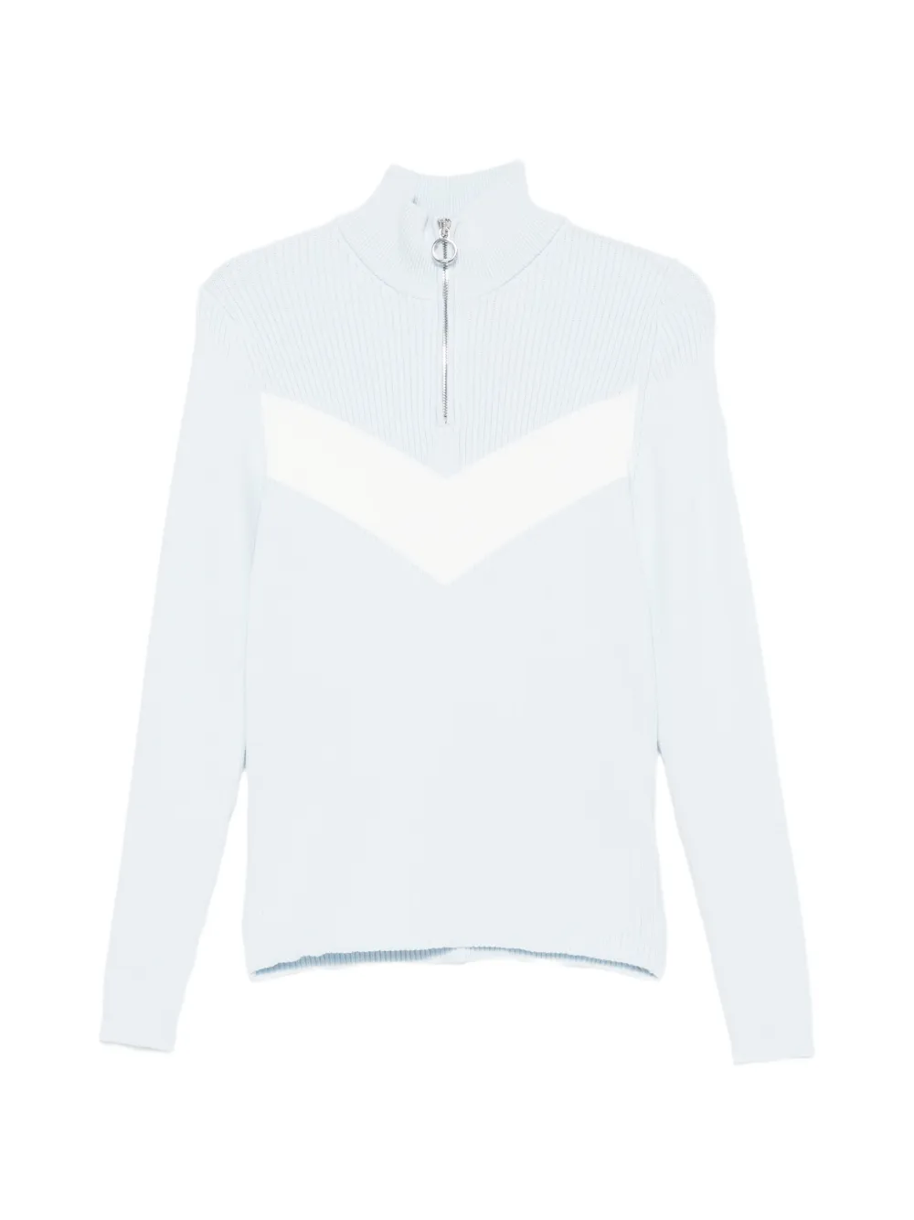 Fusalp Andromede ribbed-knit chevron-pattern sweater - Blu