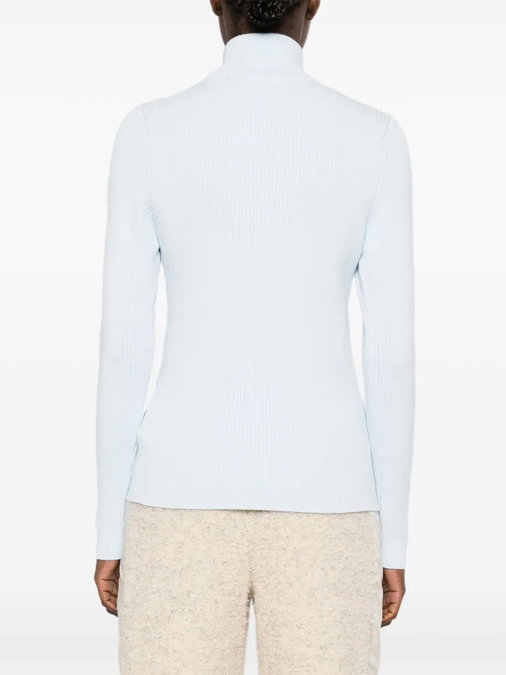 Fusalp Andromede ribbed-knit chevron-pattern sweater Blauw