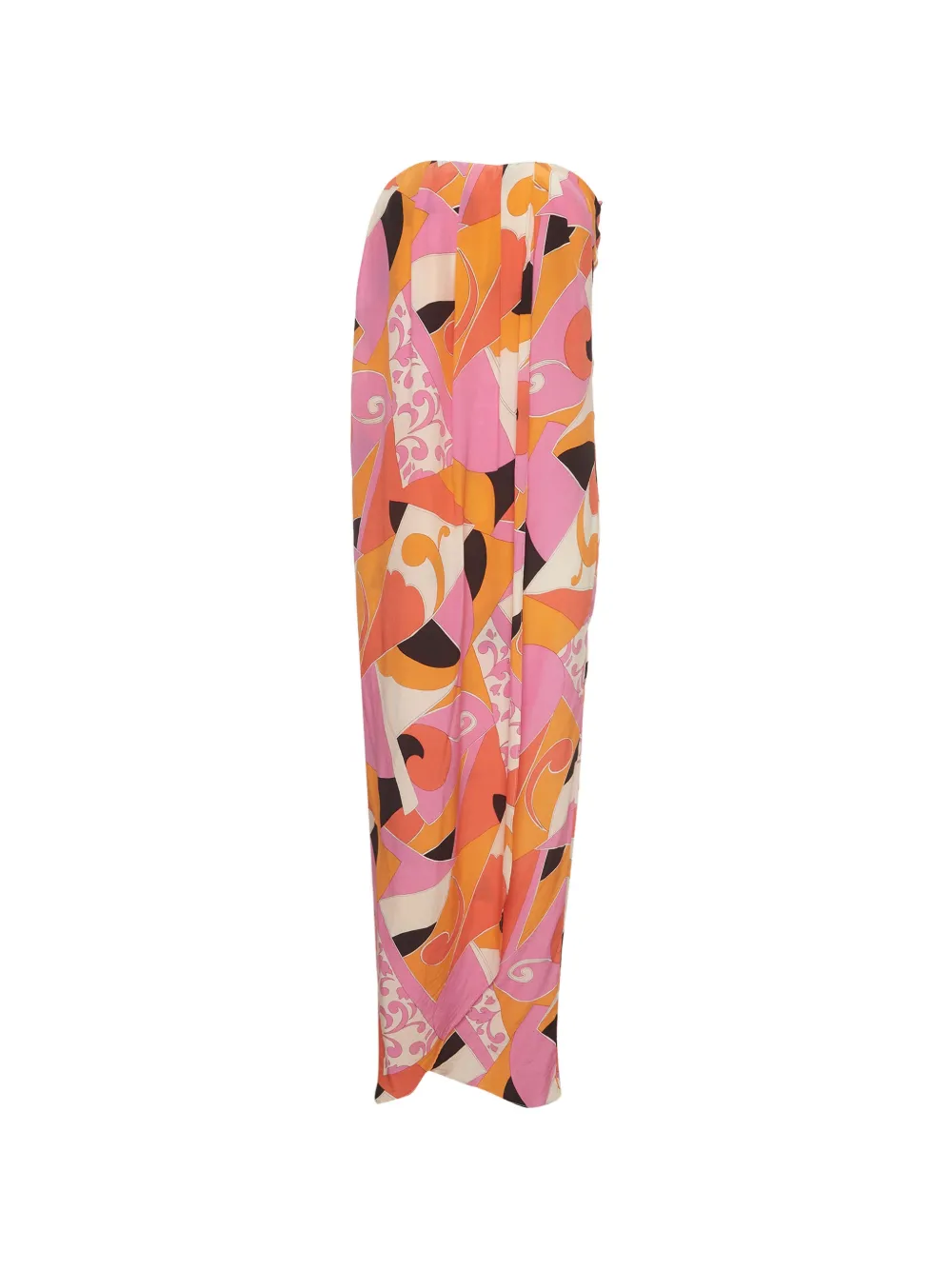 Ella Luna abstract-print strapless flared maxi dress - Rosa