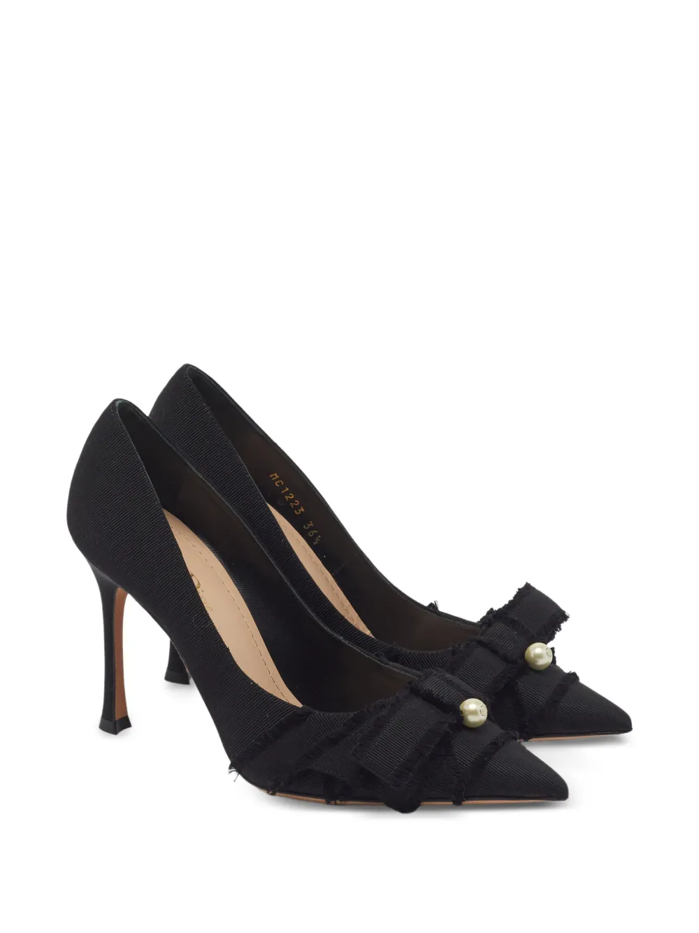 Christian Dior Pre-Owned escarpins Adorable à nœud - Noir Christian Dior Pre-Owned escarpins Adorable à nœud - Noir