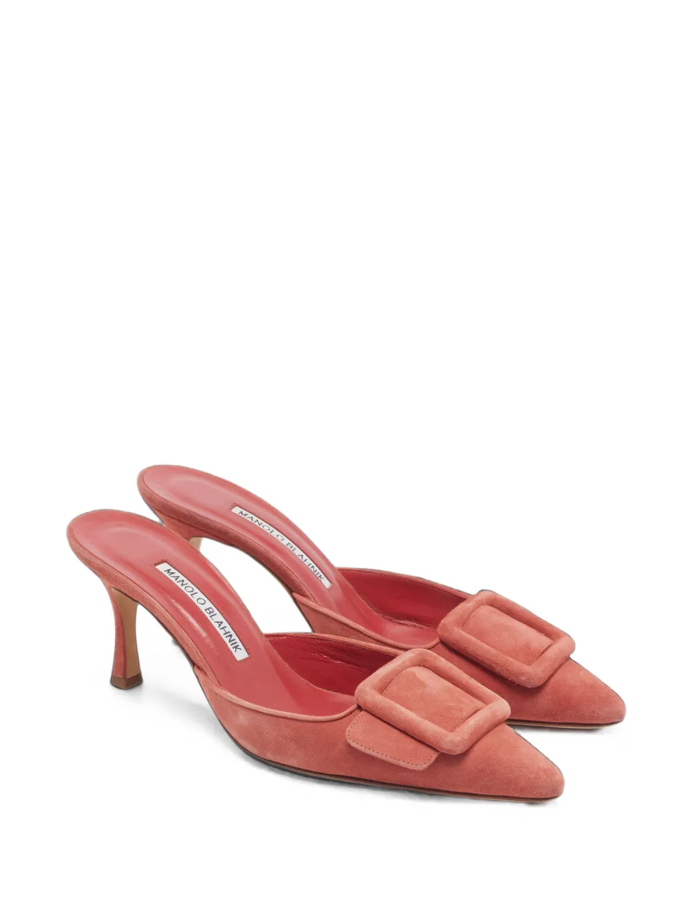 Manolo Blahnik Maysale buckle mules - Rosso