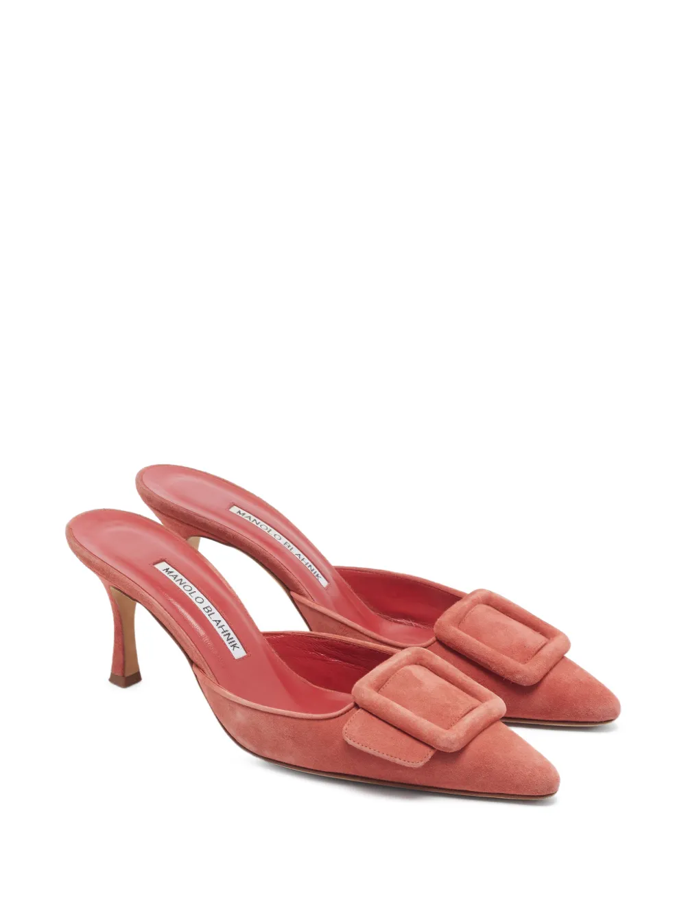 Manolo Blahnik Maysale Mules mit Schnalle - Rot