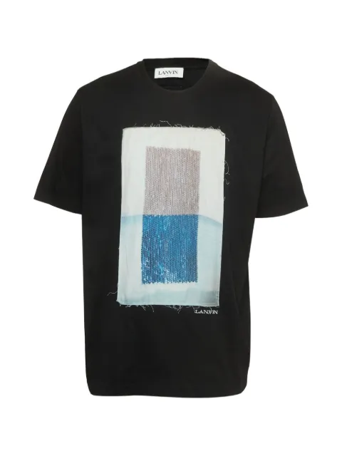 Lanvin Pre-Owned Archives print patch T-shirt