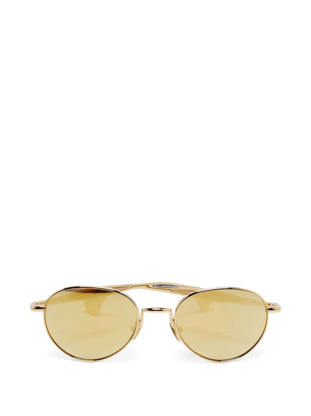 Bottega Veneta Pre-Owned lunettes de soleil Fin à monture ovale - Or Bottega Veneta Pre-Owned lunettes de soleil Fin à monture ovale - Or