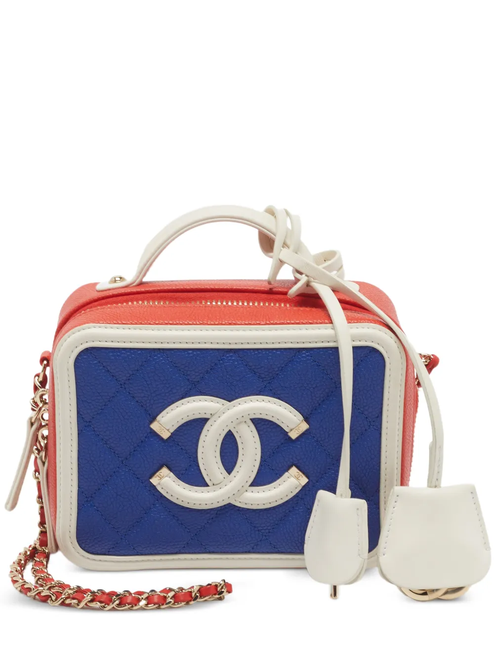CHANEL Pre-Owned 2019 small Filigree vanity case - Blue