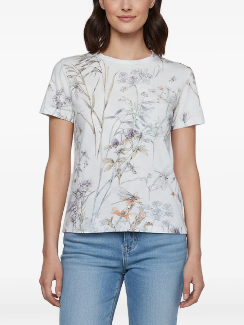 Christian Dior Pre-Owned T-Shirt mit Blumenprint - Weiß