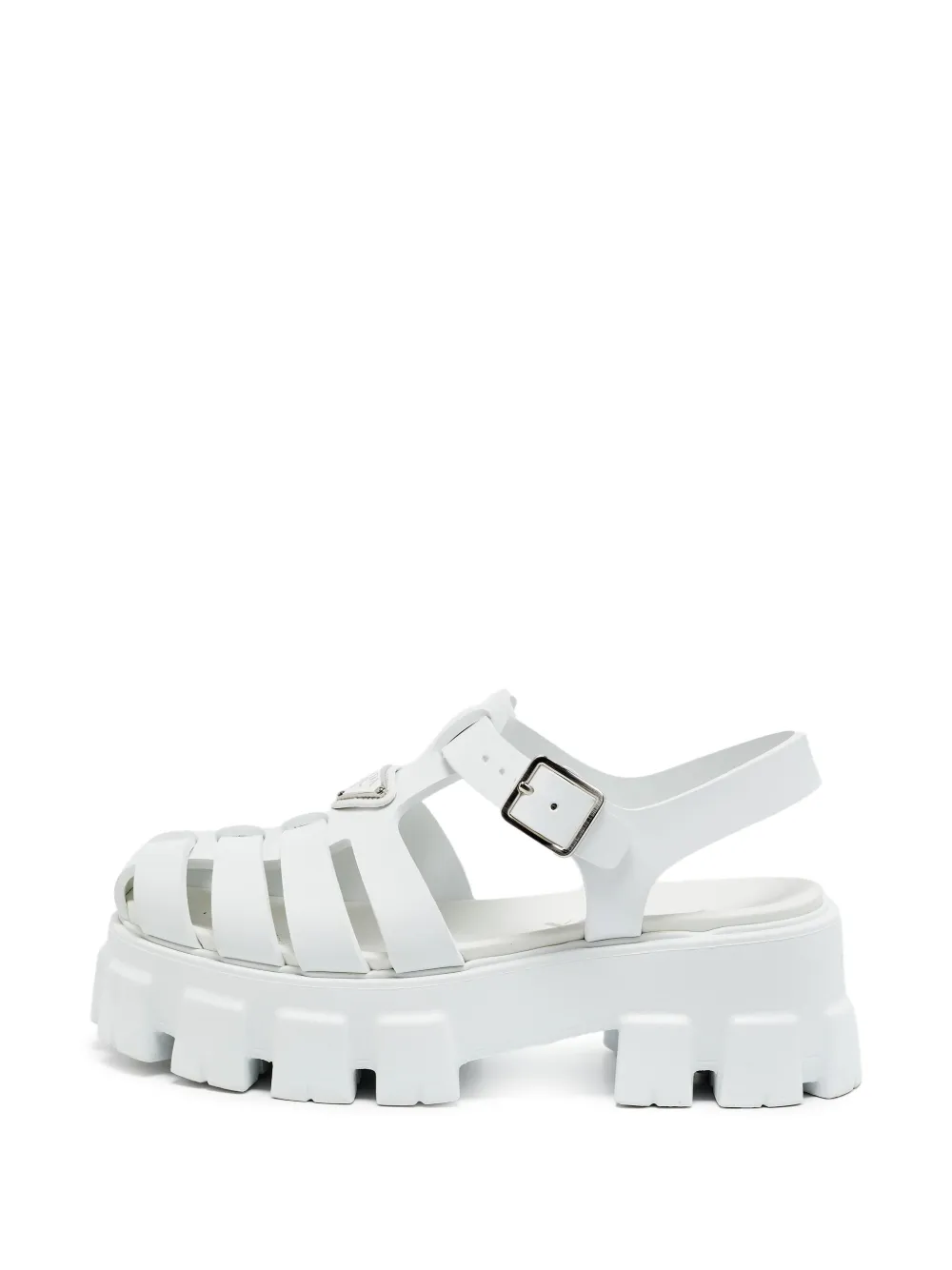 Prada Pre-Owned Monolith platform sandals - Bianco