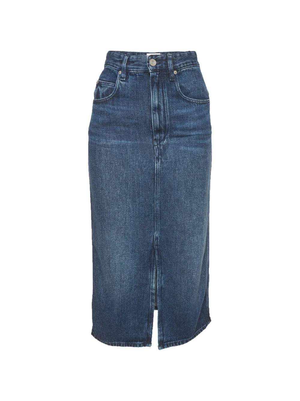 MARANT ÉTOILE jupe en jean mi-longue Tilauria à effet délavé - Bleu