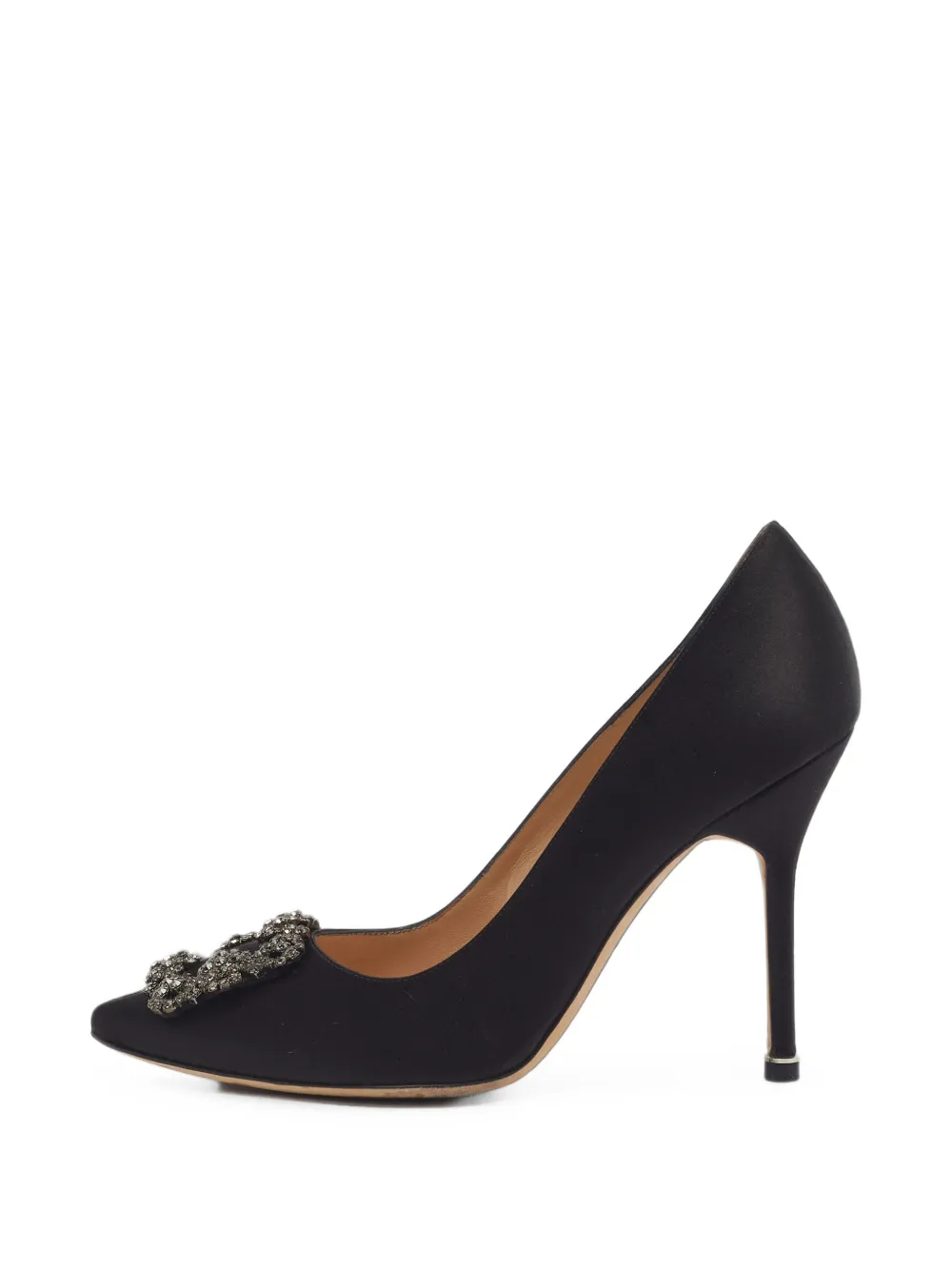 Manolo Blahnik Manolo Hangisi crystal-buckle pumps - Nero
