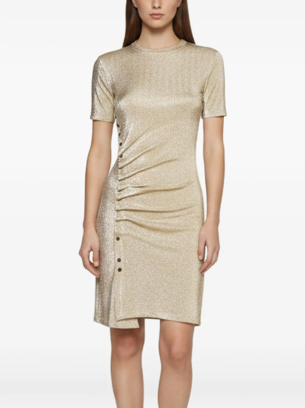 Paco Rabanne Pre-Owned robe courte à fronces - Or Paco Rabanne Pre-Owned robe courte à fronces - Or