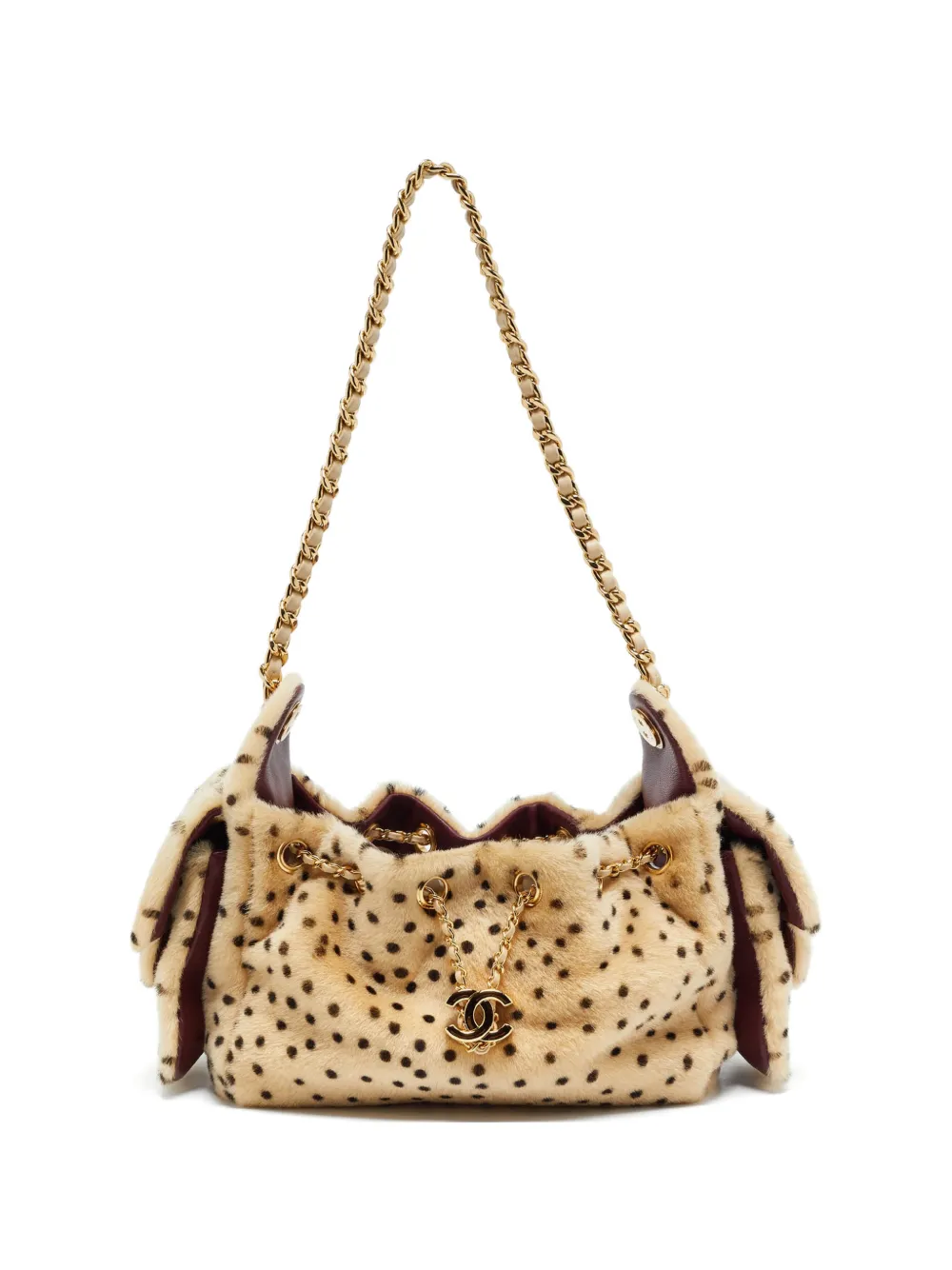 CHANEL Pre-Owned Borsa a spalla 25 mini con stampa ghepardo - Toni neutri