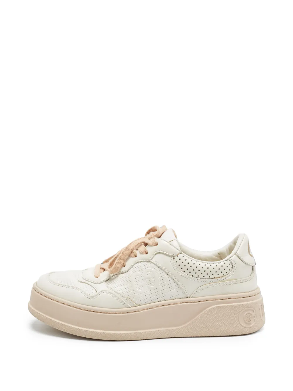 Gucci Pre-Owned GG Sneakers mit Schnürung - Weiß