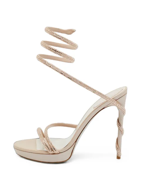 René Caovilla Margot crystal-embellished heeled sandals