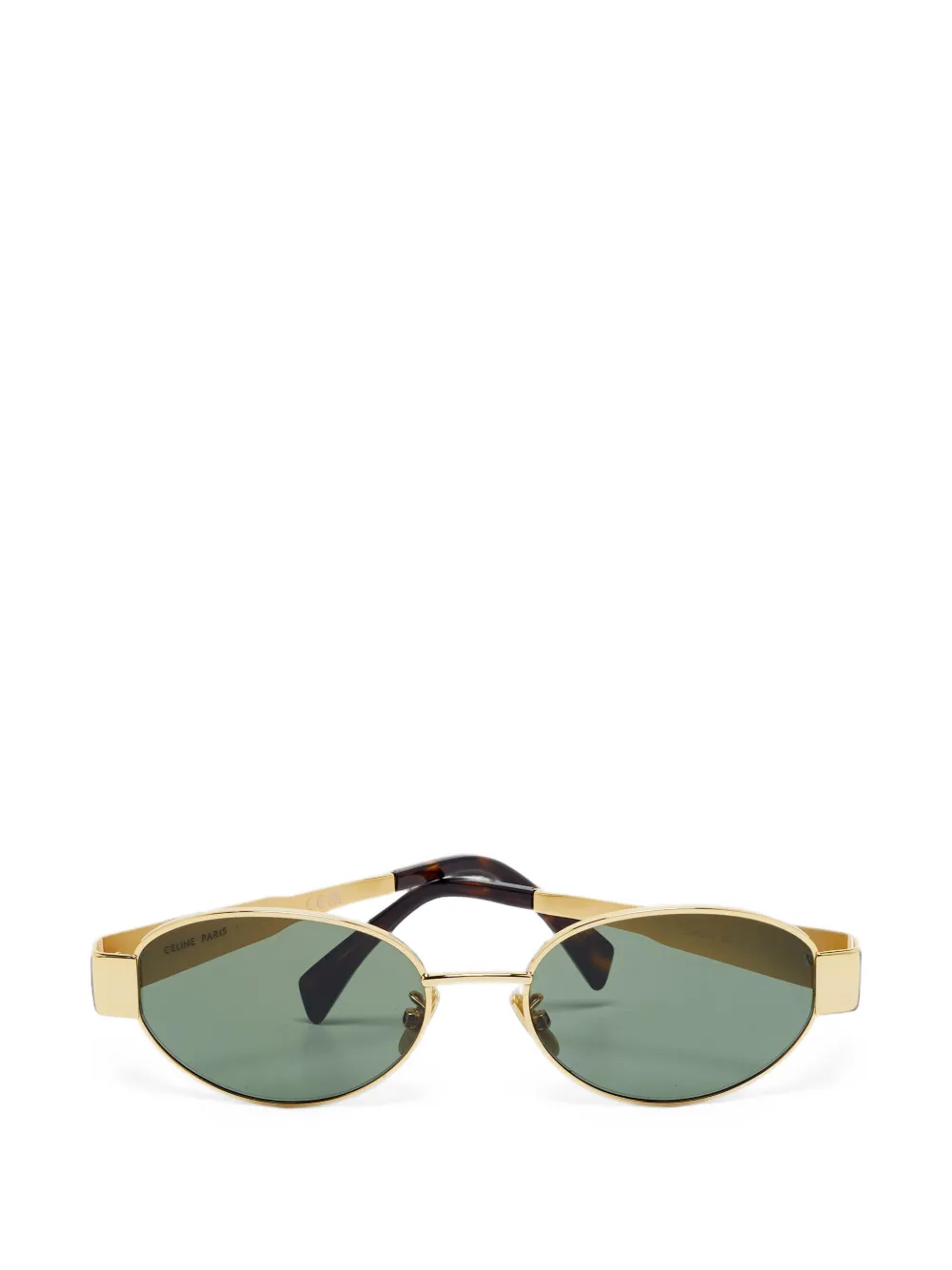 Celine Pre-Owned lunettes de soleil ovales Triomphe - Or Celine Pre-Owned lunettes de soleil ovales Triomphe - Or