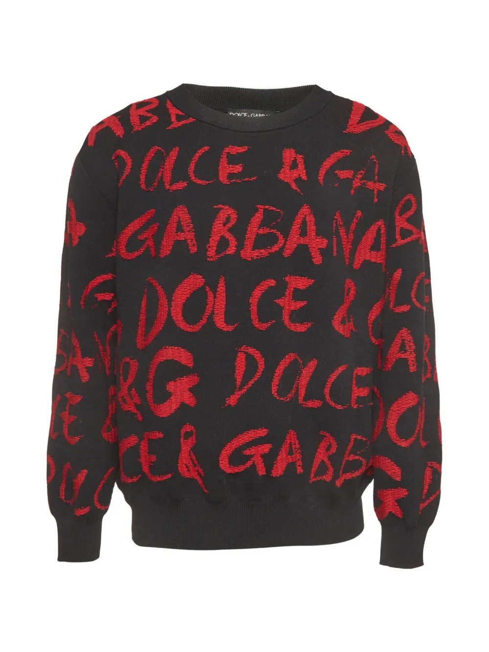 Dolce & Gabbana Pre-Owned Maglione in maglia jacquard con monogramma - Nero