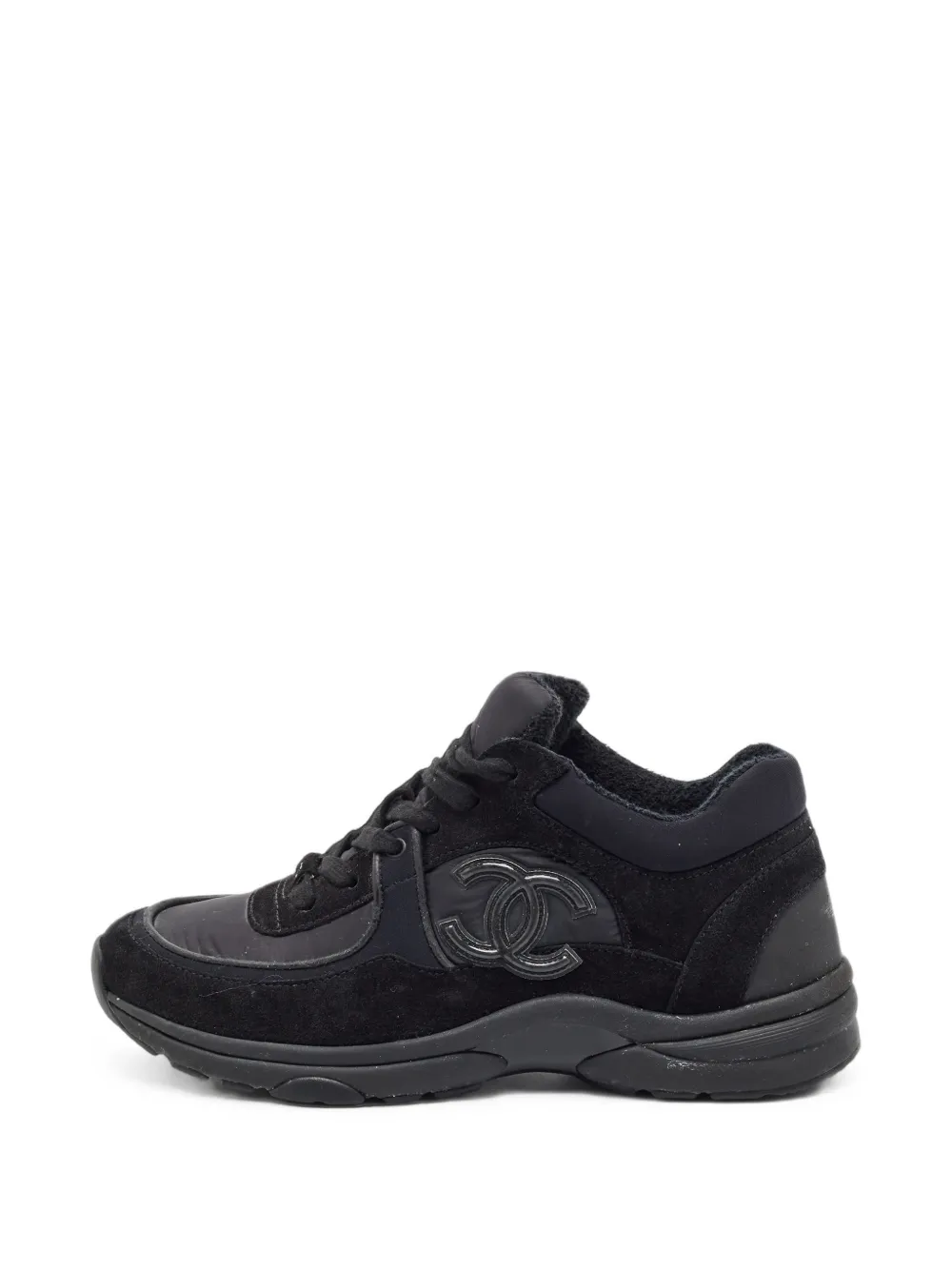 CHANEL Pre-Owned baskets à logo CC - Noir