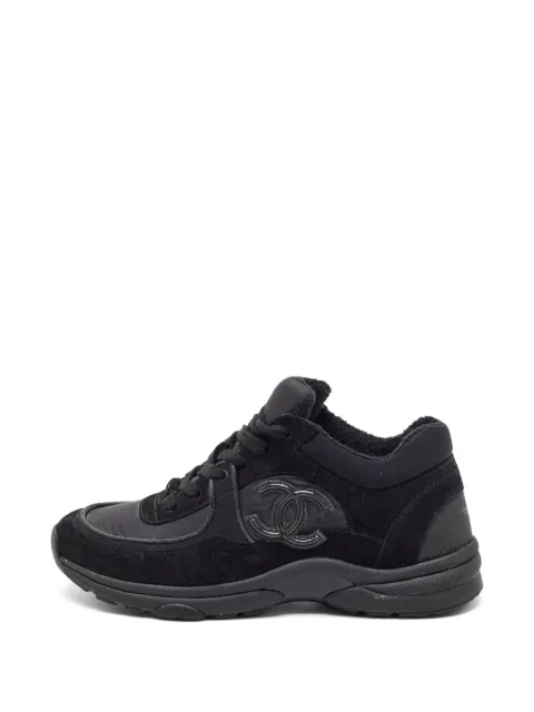 CHANEL Pre-Owned CC lace-up sneakers