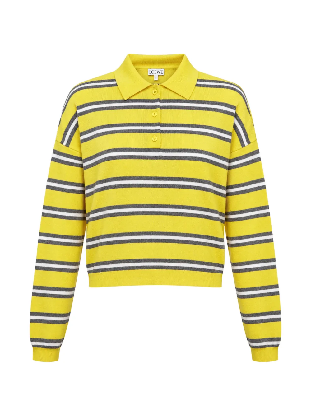 Loewe Pre-Owned striped cropped sweater - Gelb